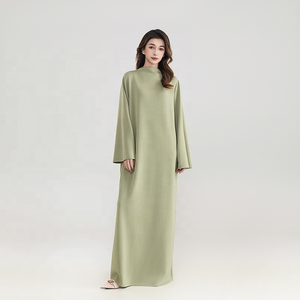 Lignes 2025 высококачественный эксклюзивный Модный высококачественный Спот мусульманский женский халат большого размера Открытый простой абайский комплект из 2 предметов - Product Image 1