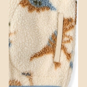 Giacca in pile Sherpa per neonati pronta per la spedizione con stampa colorata di cuori e ciliegie, cappotto invernale caldo con cerniera per bambini - Product Image 2