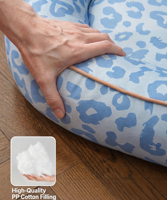 Nid d'œuf imperméable pour animaux de compagnie, lit pour chat et chien, motif léopard, coussin en peluche respirant, résistant aux éclaboussures, pour chiot et chaton, antidérapant, maison mignonne