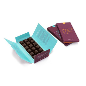 Tùy chỉnh cao cấp gấp hộp giấy cho thanh sô cô la không thấm nước với dập nổi Matt cán UV lớp phủ in xử lý - Product Image 1