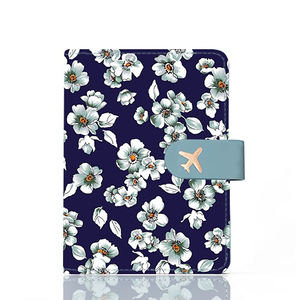 Cartera de Viaje Ligera y Plegable de Cuero PU con Diseño de Avión, Porta Pasaportes con Logotipo Personalizado para Uso Comercial y de Ocio - Product Image 1