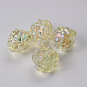 Cuentas perforadas de rosas transparentes, cadena para teléfono móvil, pulsera, accesorios DIY, venta al por mayor, cuentas acrílicas, rosas transparentes - Product Image 5