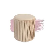 Tabouret design moderne pour chambre à coucher Ottoman rond kilté