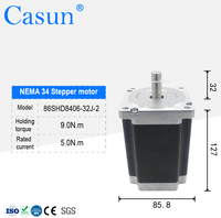 Moteur pas à pas hybride Casun Nema 34, série bipolaire, corps 86*86*127mm, 9N.m, 1.8 degré, 2 phases, grand couple pour l'automatisation