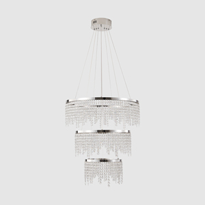 Lampadario Moderno <span class=keywords><strong>a</strong></span> 3 Livelli in Cristallo K9 con <span class=keywords><strong>LED</strong></span> 55W, Spedizione Gratuita dagli USA, <span class=keywords><strong>per</strong></span> Ingresso e <span class=keywords><strong>Soggiorno</strong></span> - Product Image 5