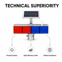 Luz de Advertencia Intermitente Universal Roja y Azul para Seguridad Vial y de Construcción Nocturna