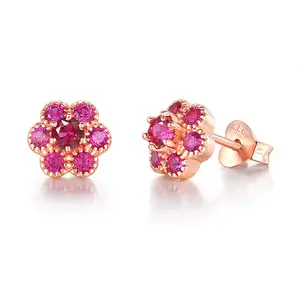 Classical Factory Direct Sales Cheap Stud Earring Flower Shaped Aretes De Moda Para Mujer E134-M