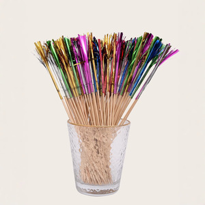 Flower Shape Bamboo Skewers Mixed Colors Disposable Cake Decorating Supplies Birthday Party <b>Decorations</b> - Product Image 3