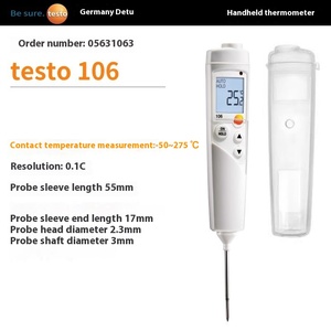 เทอร์โมมิเตอร์วัดอุณหภูมิน้ำสำหรับทำขนม Testo 106/104/105/103 รองรับการผลิตแบบ ODM สำหรับเครื่องมือวัดอุณหภูมิอาหารในครัว - Product Image 2