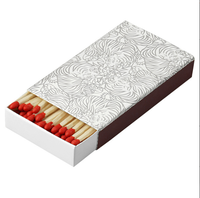 Boîtes d'allumettes en papier blanc personnalisées, allumettes écologiques, design moderne fait main, utilisation domestique et pour les fêtes, impression de logo