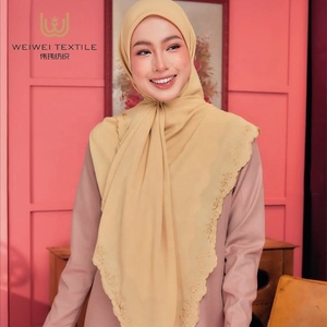 Supplier <strong>Custom</strong> Embroidered <strong>Sexe</strong> <strong>Arab</strong> Veil Malaysian Foulard Cotton Voile Plain Solid Muslim Women Musulman Pour Femme <strong>Hijab</strong> - Product Image 3