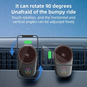 Cargador Inalámbrico Magnético Premium de 15W para Auto con Ventilador de Refrigeración Semiconductor, Luz RGB y Fuerte Imán N52 para iPhone y <span class=keywords><strong>Samsung</strong></span> - Product Image 2