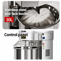 Mixer Adonan Listrik Komersial Baru, Heavy Duty, 5-12kg Spiral untuk Pizza, Kue, Roti, Peralatan Penggiling Tepung, Dapat Diatur