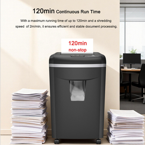Déchiqueteuse de <span class=keywords><strong>papier</strong></span> à coupe transversale professionnelle Comet Wholesale, usage intensif, niveau P4, capacité 15 feuilles, pour CD et cartes, bac de 24L - Product Image 2