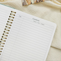 Carnet à spirale horizontal A5 transfrontalier, carnet anglais avec couverture en papier de haute qualité, carnet Macaron personnalisable