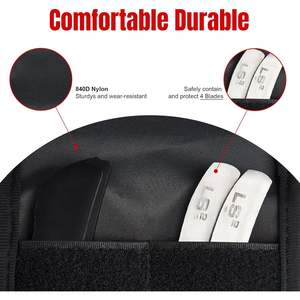 Sac de rangement pour lames de patins à glace EALER, grand modèle, noir, en nylon, avec fenêtre transparente, pour équipement de hockey sur glace - Product Image 5