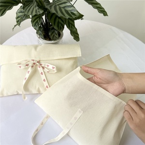 Chuanghua Custom Organic Cotton Satin Ribbon Screen Printed <b>Envelope</b> Packaging Recyclable Eco-friendly Drawstring Seal Tea - Product Image 2