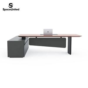 Meubles de bureau SpaceUnited Chine, comptoir en bois grainé, bureau de direction moderne - Product Image 5