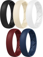 Bague en silicone unisexe ajustable, tendance, best-seller, avec texture intérieure ergonomique et design respirant, finition polie