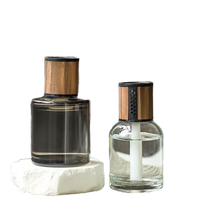 Flacon diffuseur en verre vide de 100 ml avec bouchon en caoutchouc, impression sérigraphique, emballage rechargeable pour parfum