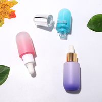 Flacon compte-gouttes en verre de 15 ml, à pression, pour huile essentielle, sérum, cosmétique, emballage personnalisé