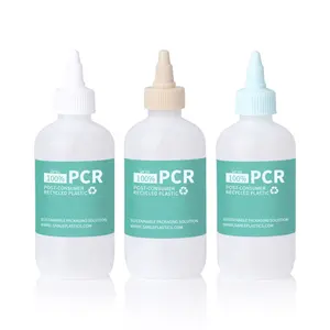 4Oz 6oz 8oz Eco Friendly Cosmetic Pcr Shampoo Plastic Squeeze Bottles with Twist Top Ink Hair Oil Bottles Color Dye Applicator