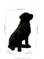 Patung Anjing Labrador Hitam Berlapis Resin Figur Hewan Realistis Dekorasi Rumah Grosir untuk Toko Hadiah Supermarket