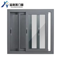 Malla de Acero Inoxidable Moderna, Ventana Exterior Horizontal Corredera de Aleación de Aluminio, Aislamiento Térmico para Exteriores