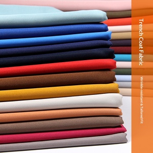 Tela de Sarga Sólida de Alta Calidad Resistente a las Arrugas con Memoria, Material Cortavientos para Abrigos, Chaquetas, Chalecos y Prendas al por Mayor - Product Image 1