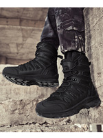 Bottes tactiques d'hiver imperméables en caoutchouc pour hommes, idéales pour la randonnée et l'escalade en extérieur – Vente en gros à prix réduit – Fabricant