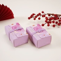 Boîte à dragées florale pour mariage, boîte cadeau en papier pour souvenir de fête de mariage