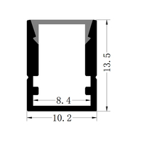 Profil de lentilles LED en alliage d'aluminium linéaire 6063-T5, angle de faisceau de 10/30/60/90 degrés, service de découpe, forme carrée, encastré