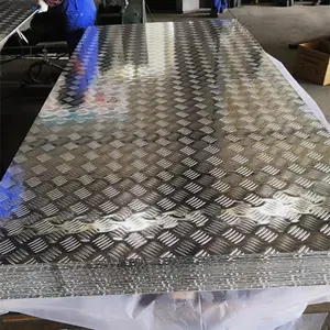 Aa3003 aa1100 aa1060 placa de matrícula a cuadros de aluminio en relieve de cinco barras antideslizante