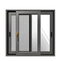 Porte coulissante en verre trempé étanche avec rails de suspension au sol en alliage d'aluminium, finition moderne pour salon, chambre et jardin