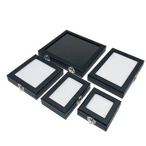 Cajas de Joyería Cuadradas Modernas y Duraderas de Plástico Acrílico y Metal, Compartimentos de Exhibición Personalizables y Extraíbles, Coloridas - Product Image 1