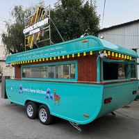Food Truck Mobile Portable en Fibre de Verre Entièrement Équipé pour Barbecue et Snacks - Grande Vente