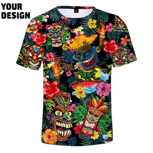 2023 Sommer Hawaii hemd Männer 3D-Druck Tier hemden Strand party Tops Kurzarm Sommer Herren T-Shirt