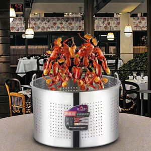 Marmite à fruits de mer en acier inoxydable au design moderne et simple avec panier, marmite à bouillon, friteuse à dinde, marmite à crabe et homard, origine Chaozhou - Product Image 1