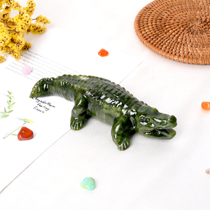 Vente en gros de sculptures de crocodile en cristal naturel pour la décoration et la relaxation, artisanat pour petits animaux - Product Image 3