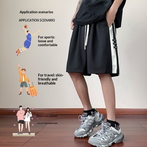 Pantalones Cortos de Verano Personalizados para Hombre, de Seda Helada, Lisos, Modernos, Holgados, Estilo Bermuda, Streetwear, Largos, con Lavado Ácido, Baggy, Activewear, Jogger, Sweat, Homme - Product Image 2
