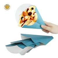 Cône en crêpe biodégradable dans des boîtes d'emballage pour aliments