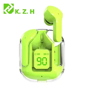 CY-T2 TWS Earbuds Sports Wireless Headphones BT V5.2 TWLED Display Ture Wireless Stereo Earbuds Sports Earphone Transparent LED