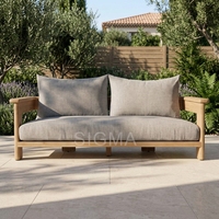 Ensemble de canapés modernes pour l'extérieur, chaise de loisirs, meubles de luxe en teck pour patio, balcon, jardin, imperméable et durable