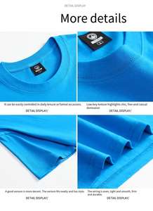 하이 퀄리티 100% 면 남성 티셔츠 새로운 사용자 정의 티셔츠 사용자 정의 인쇄 자신의 브랜드 티셔츠 로고 - Product Image 3