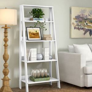 Estantería infantil <span class=keywords><strong>Montessori</strong></span> económica para el hogar, librero de madera <span class=keywords><strong>blanca</strong></span> con escalera, estantería de pared para libros para habitación infantil - Product Image 1
