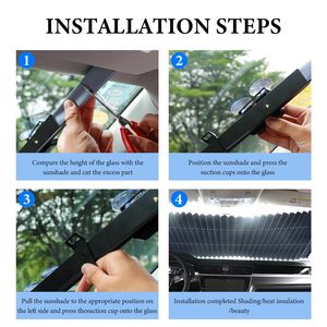 Printed Car Windshield Sun <b>Shade</b> Retractable Sunshade for Auto Sun Visor Protector - Product Image 4