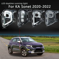 Feux de circulation diurne à LED pour Kia Sonet 2020 2021 2022 Feux de brouillard à LED avec lumière jaune DRL clignotant lumière du jour