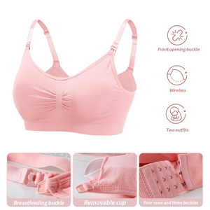 Phía trước mở cộng với kích thước phụ nữ cho con bú Áo ngực thai sản cho con bú Áo ngực thoáng khí liền mạch ngủ hàng đầu cho phụ nữ mang thai - Product Image 2