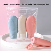Botellas de Loción Ovaladas de PE Reciclado, Recargables, con Tapa Abatible, para Cosméticos de Viaje, Color Personalizado, Logotipo Personalizado, Jabón Líquido, Gel de Ducha
