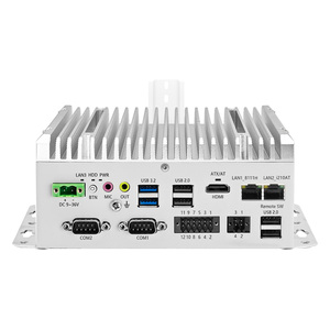 CWWK U6 Fanloze Mini PC 2 x RS232/RS485/RS422 COM J6412 2 x Gigabit LAN GPIO 4USB3.2 DIN-rail 9-36V Industriële <span class=keywords><strong>Computer</strong></span> - Product Image 1